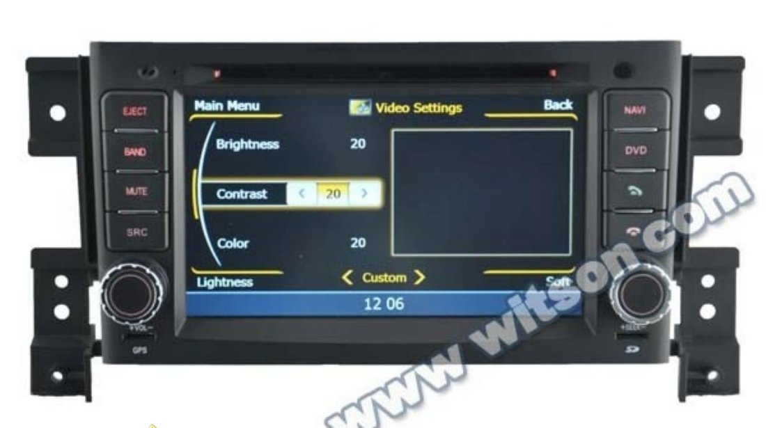 NAVIGATIE WITSON W2-C053 DEDICATA SUZUKI GRAND VITARA PLATFORMA S100 PROCESOR DUAL CORE A8 1GHZ 512 DDR 2 DVD GPS TV DVR CARKIT PRELUARE AGENDA TELEFONICA