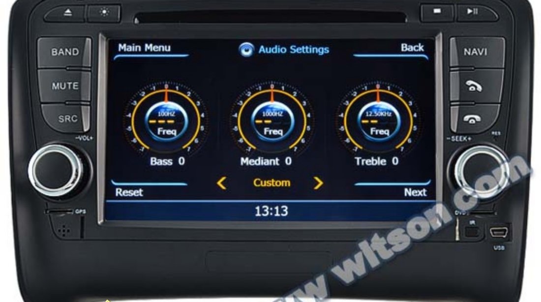 NAVIGATIE WITSON W2 C078 DEDICATA AUDI TT PLATFORMA S100 PROCESOR DUAL CORE A8 1GHZ 512 DDR DVD GPS TV DVR CARKIT PRELUARE AGENDA TELEFONICA