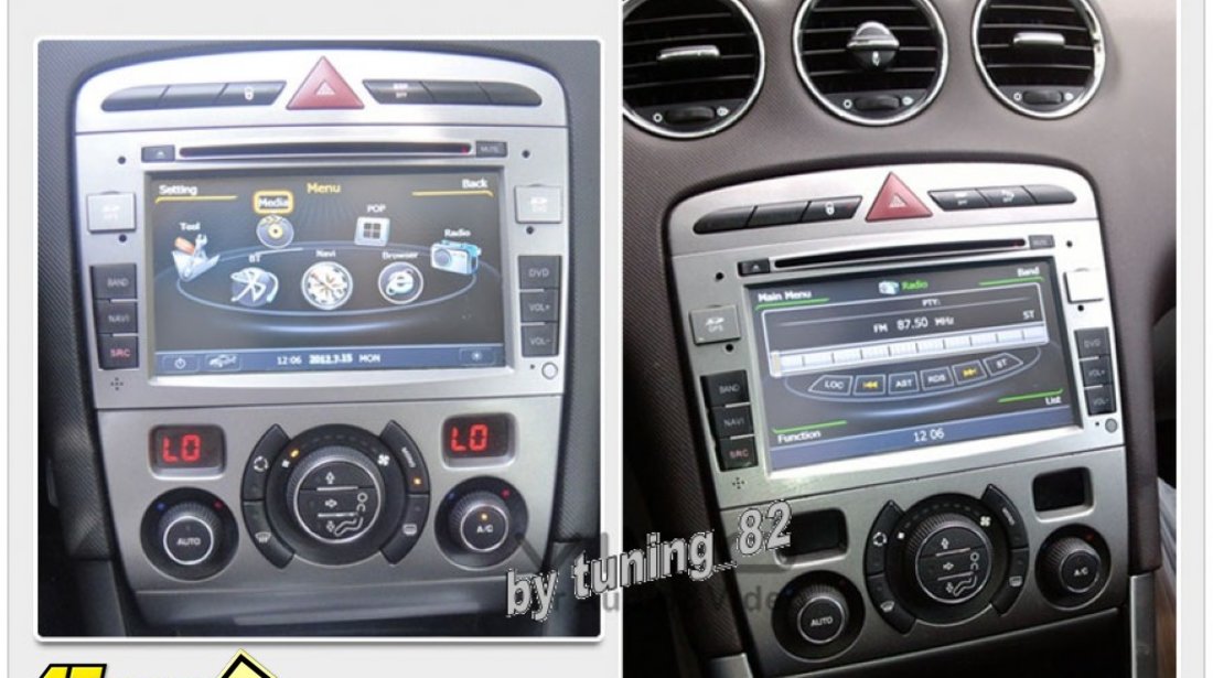 NAVIGATIE WITSON W2-C083 DEDICATA PEUGEOT 308 408 PLATFORMA S100 PROCESOR DUAL CORE A8 1GHZ 512 DDR 2 DVD GPS TV DVR CARKIT PRELUARE AGENDA TELEFONICA