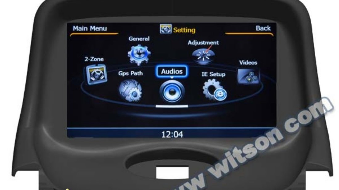 NAVIGATIE WITSON W2 C085 DEDICATA PEUGEOT 206 PLATFORMA S100 PROCESOR DUAL CORE A8 1GHZ 512 DDR 2 DVD GPS TV DVR CARKIT PRELUARE AGENDA TELEFONICA