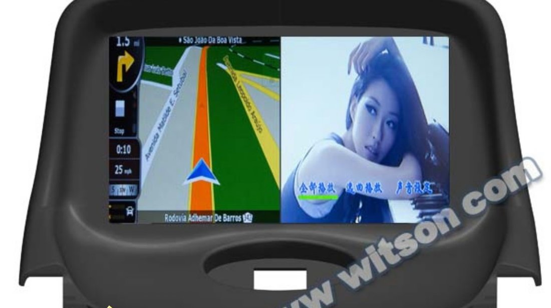 NAVIGATIE WITSON W2 C085 DEDICATA PEUGEOT 206 PLATFORMA S100 PROCESOR DUAL CORE A8 1GHZ 512 DDR 2 DVD GPS TV DVR CARKIT PRELUARE AGENDA TELEFONICA