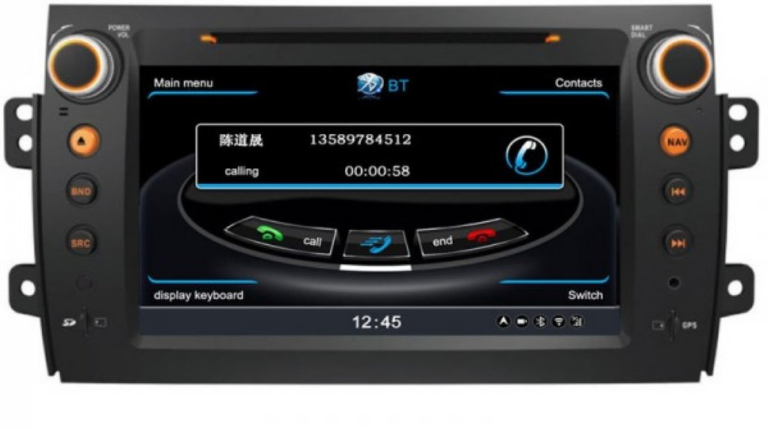 NAVIGATIE WITSON W2 C124 DEDICATA SUZUKI SX4 PLATFORMA S100 PROCESOR DUAL CORE A8 1GHZ 512 DDR 2 DVD GPS TV DVR CARKIT PRELUARE AGENDA TELEFONICA MODEL 2014