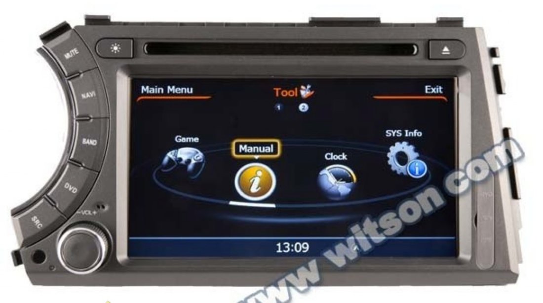 Navigatie Witson W2 C158 Dedicata Ssangyong Kyron Actyon Korando Tradie PLATFORMA S100 PROCESOR ARM8 1GHZ Dvd Gps Carkit PRELUARE AGENDA TELEFONICA Tv Comenzi Pe Volan