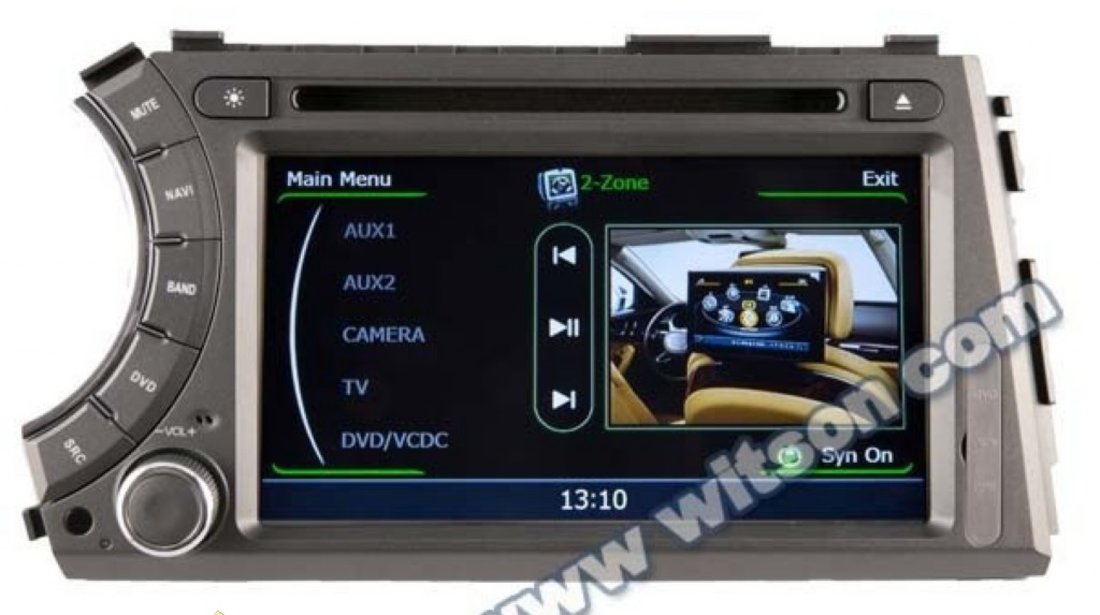 Navigatie Witson W2 C158 Dedicata Ssangyong Kyron Actyon Korando Tradie PLATFORMA S100 PROCESOR ARM8 1GHZ Dvd Gps Carkit PRELUARE AGENDA TELEFONICA Tv Comenzi Pe Volan