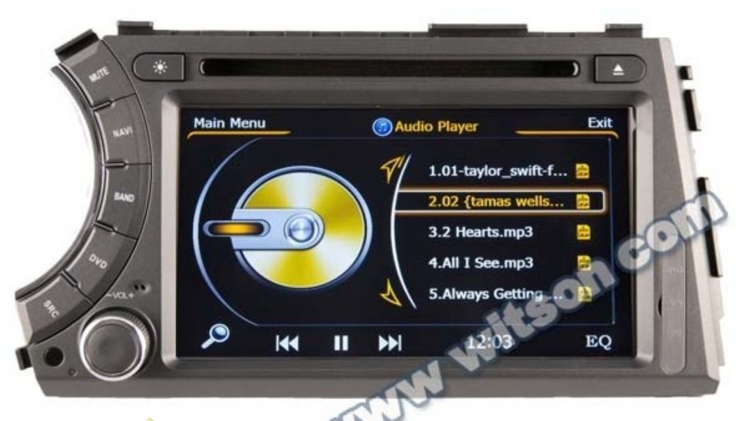 Navigatie Witson W2 C158 Dedicata Ssangyong Kyron Actyon Korando Tradie PLATFORMA S100 PROCESOR ARM8 1GHZ Dvd Gps Carkit PRELUARE AGENDA TELEFONICA Tv Comenzi Pe Volan