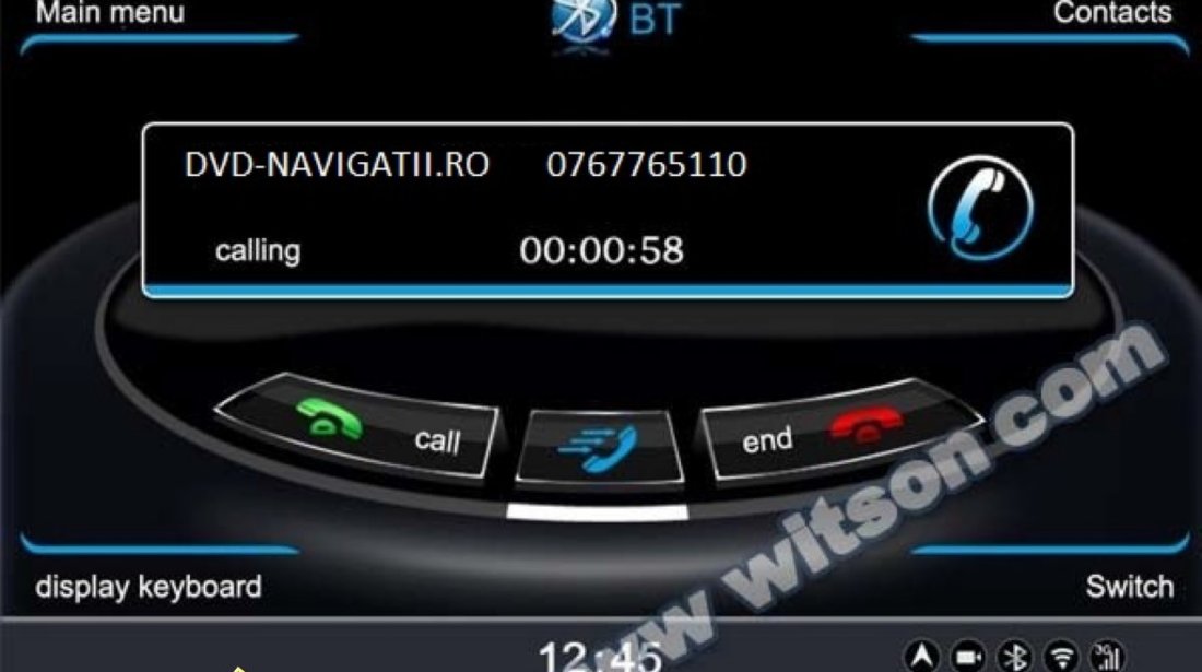 NAVIGATIE WITSON W2-C215 DEDICATA MERCEDES R CLASS W251 PLATFORMA S100 PROCESOR A8 1GHZ INTERNET 3G WIFI DVD GPS TV DVR CARKIT PRELUARE AGENDA TELEFONICA MODEL PREMIUM