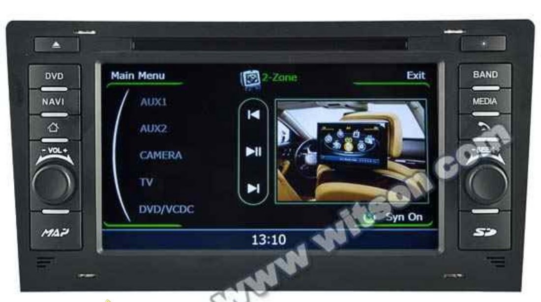 NAVIGATIE WITSON W2 C221 DEDICATA AUDI A8 S8 1994 - 2002 PLATFORMA S100 PROCESOR DUAL CORE A8 1GHZ 512 DDR 2 DVD GPS TV DVR CARKIT PRELUARE AGENDA TELEFONICA