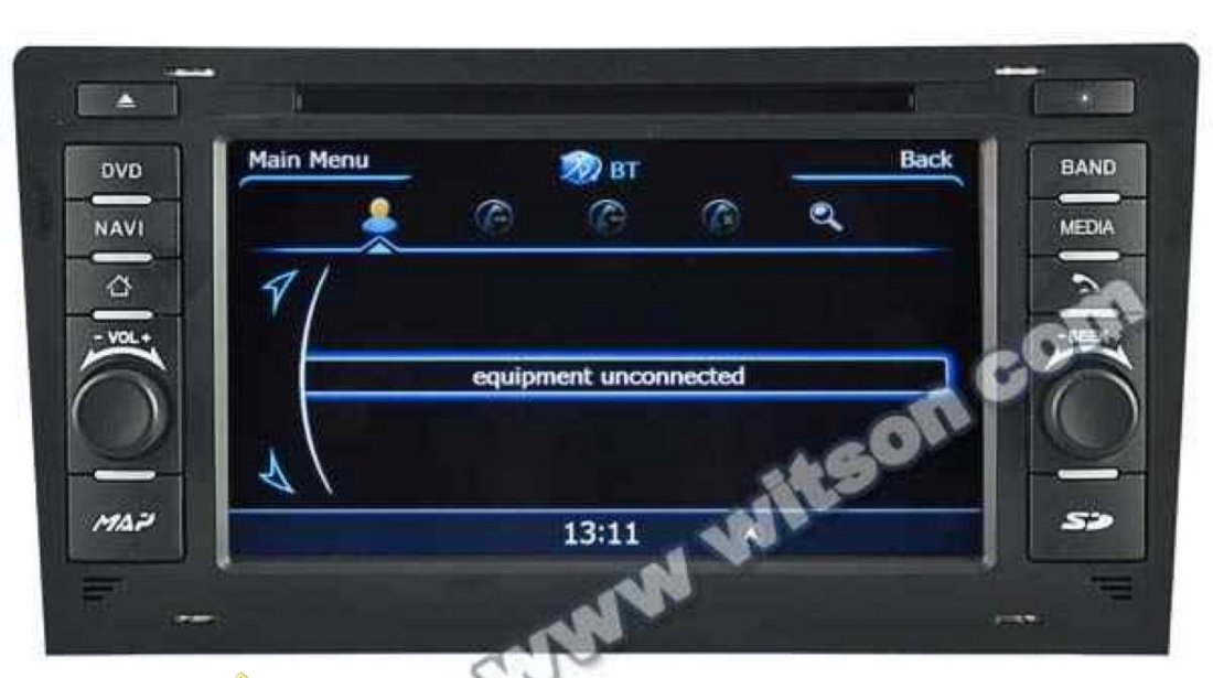 NAVIGATIE WITSON W2 C221 DEDICATA AUDI A8 S8 1994 - 2002 PLATFORMA S100 PROCESOR DUAL CORE A8 1GHZ 512 DDR 2 DVD GPS TV DVR CARKIT PRELUARE AGENDA TELEFONICA