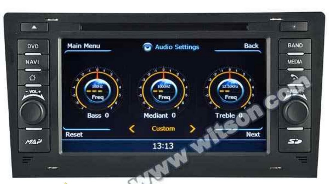 NAVIGATIE WITSON W2 C221 DEDICATA AUDI A8 S8 1994 - 2002 PLATFORMA S100 PROCESOR DUAL CORE A8 1GHZ 512 DDR 2 DVD GPS TV DVR CARKIT PRELUARE AGENDA TELEFONICA