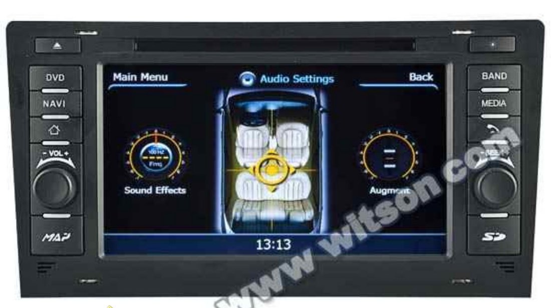 NAVIGATIE WITSON W2 C221 DEDICATA AUDI A8 S8 1994 - 2002 PLATFORMA S100 PROCESOR DUAL CORE A8 1GHZ 512 DDR 2 DVD GPS TV DVR CARKIT PRELUARE AGENDA TELEFONICA