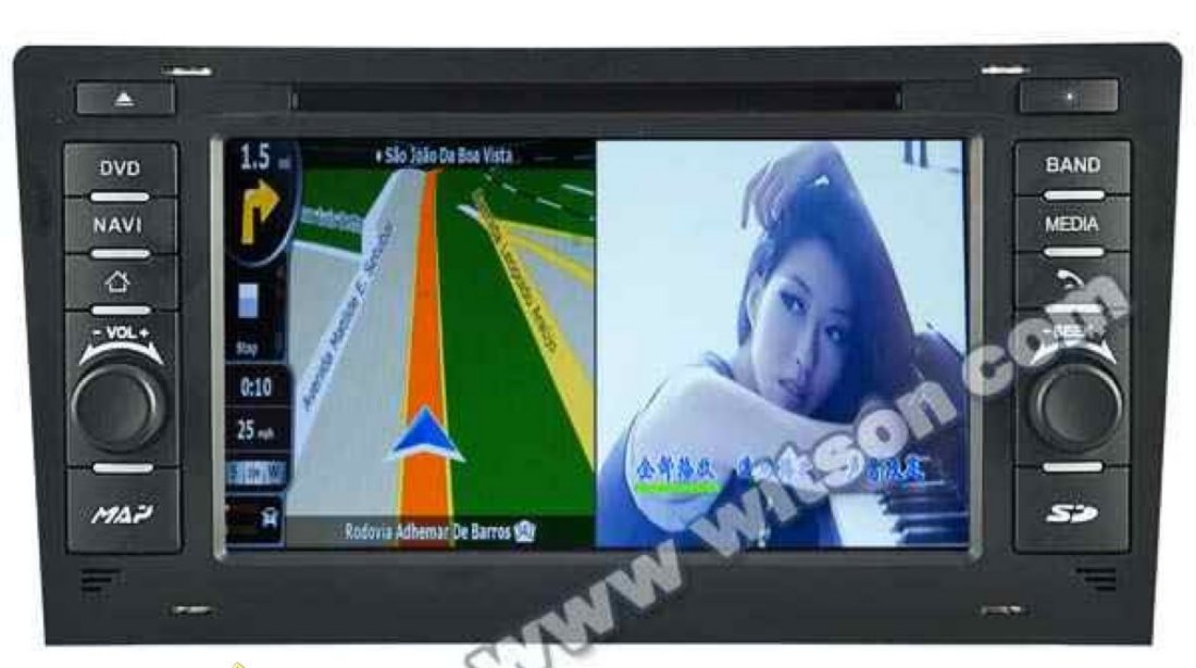 NAVIGATIE WITSON W2 C221 DEDICATA AUDI A8 S8 1994 - 2002 PLATFORMA S100 PROCESOR DUAL CORE A8 1GHZ 512 DDR 2 DVD GPS TV DVR CARKIT PRELUARE AGENDA TELEFONICA