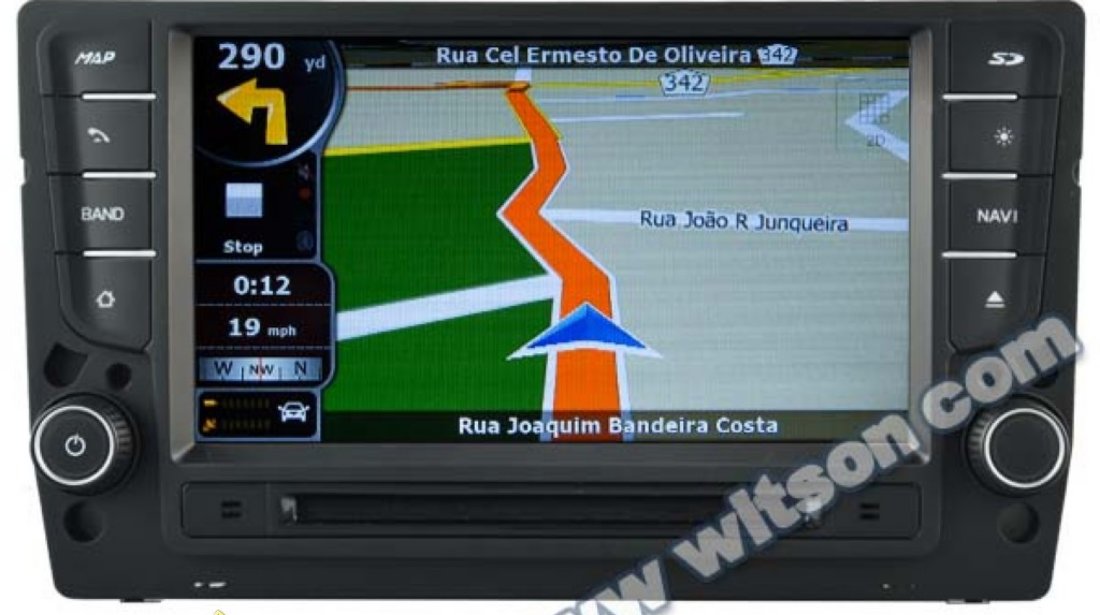 NAVIGATIE WITSON W2 C257 DEDICATA VOLKSWAGEN GOLF 7 PLATFORMA S100 PROCESOR DUAL CORE A8 1GHZ 512 DDR 2 INTERNET 3G WIFI DVD GPS TV DVR CARKIT PRELUARE AGENDA TELEFONICA