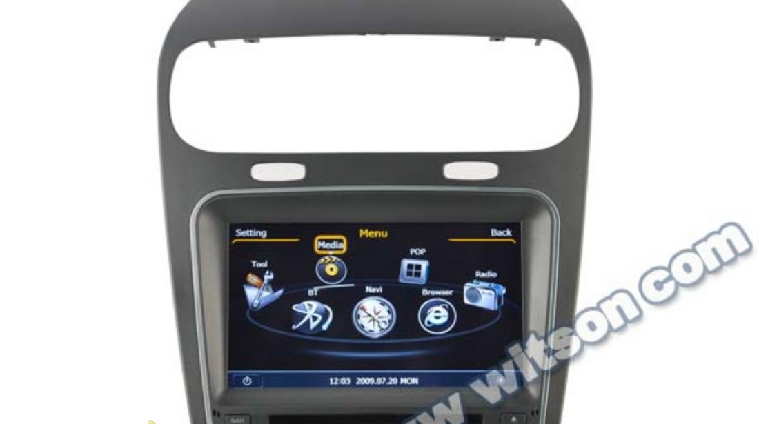 NAVIGATIE WITSON W2 C268 DEDICATA FIAT FREEMONT DODGE JOURNEY PLATFORMA S100 PROCESOR DUAL CORE A8 1GHZ 512 DDR 2 DVD GPS TV DVR CARKIT PRELUARE AGENDA TELEFONICA