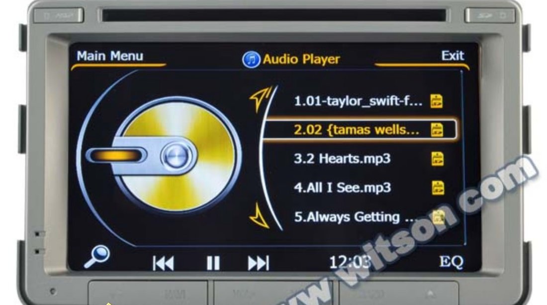 NAVIGATIE WITSON W2 C269 DEDICATA SSANGYONG REXTON PLATFORMA S100 PROCESOR DUAL CORE A8 1GHZ 512 DDR 2 DVD GPS TV DVR CARKIT PRELUARE AGENDA TELEFONICA MODEL 2014