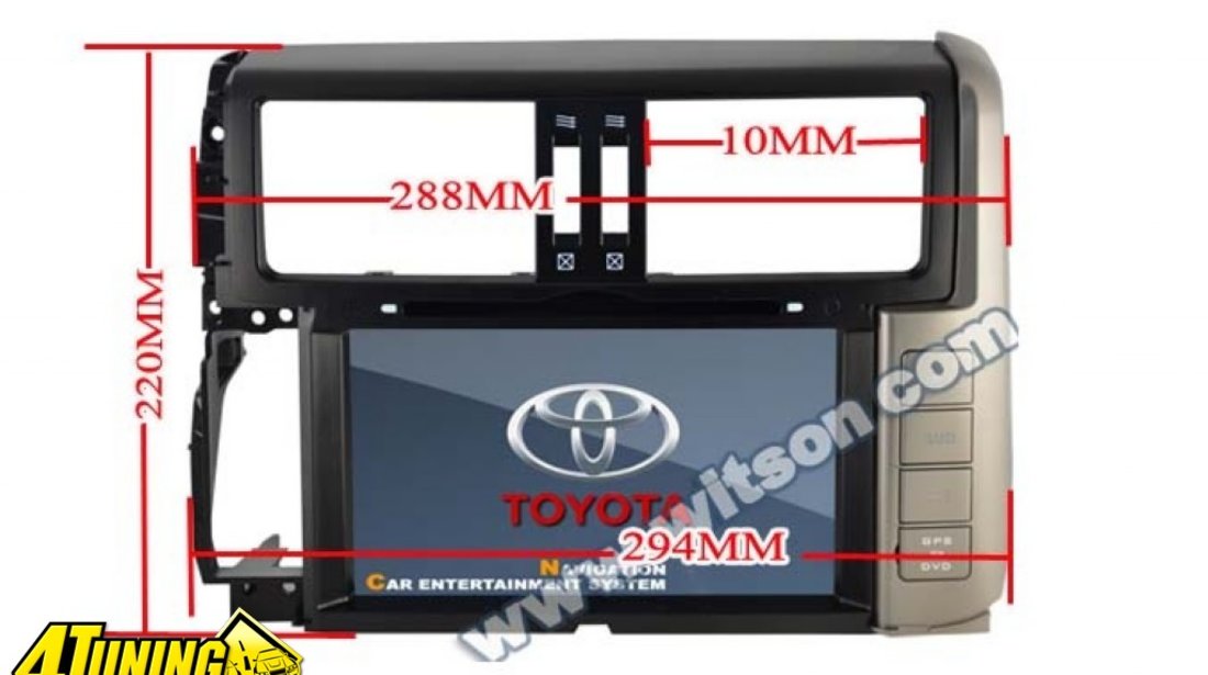 Navigatie Witson W2 D9109T Dedicata TOYOTA PRADO 150 2011 Internet 3g Wifi Dvd Gps Carkit Tv Comenzi Pe Volan Model 2013