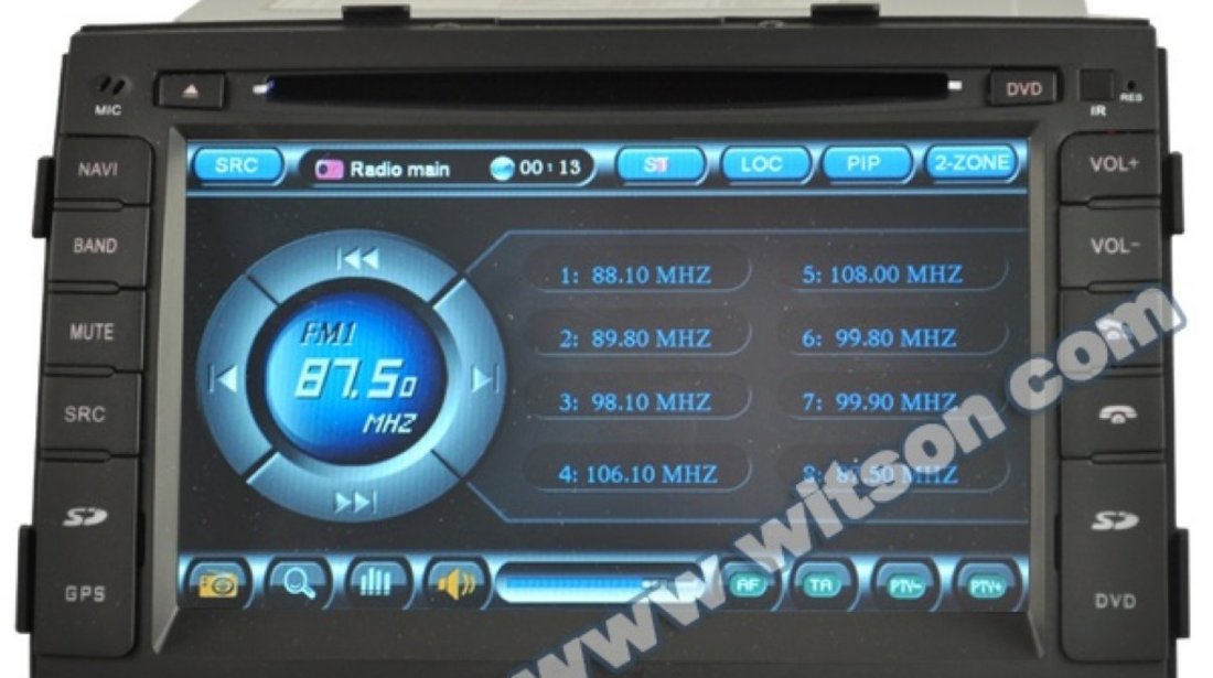 Navigatie WITSON W2-D9517K Dedicata Kia Sorento 2010 2012 Internet 3g Wifi Dvd Gps Carkit Tv Comenzi Pe Volan Model 2013