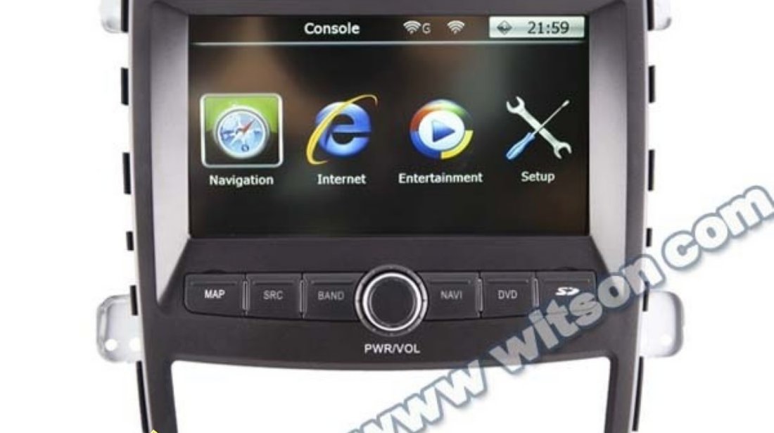 Navigatie Witson W2 D9962S Dedicata Ssangyong Korando Actyon Internet 3g Wifi Dvd Gps Carkit Tv Comenzi Pe Volan Model 2013