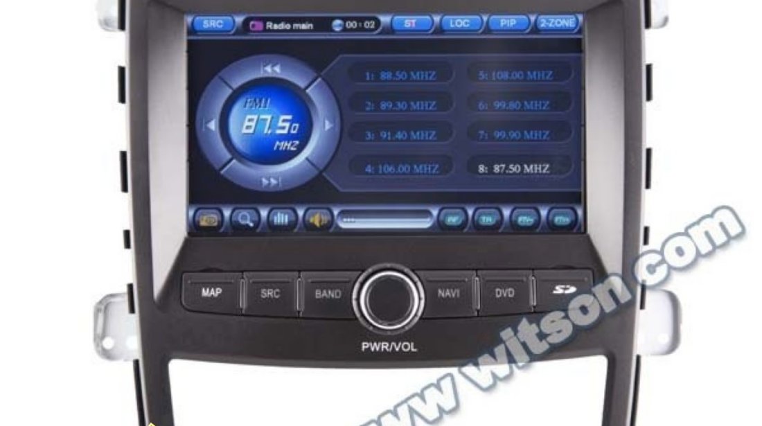 Navigatie Witson W2 D9962S Dedicata Ssangyong Korando Actyon Internet 3g Wifi Dvd Gps Carkit Tv Comenzi Pe Volan Model 2013