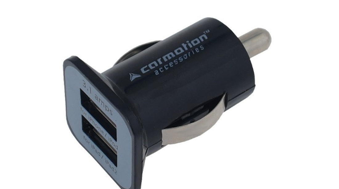 Încărcător 2x Usb, 3100 Ma, Pentru Brichetă 12/24v Carmotion 58617