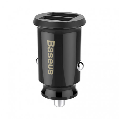 Încărcător Auto Baseus Grain Mini încărcător Auto 2x USB 3.1A Negru (CCALL-ML01)
