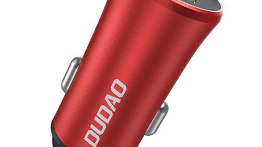 Încărcător Auto Inteligent Dudao 3,4A 2x USB Argintiu (argintiu R6S) R6S RED