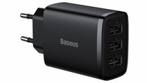 Încărcător Baseus Compact 3x USB 17W Negru (CCX...