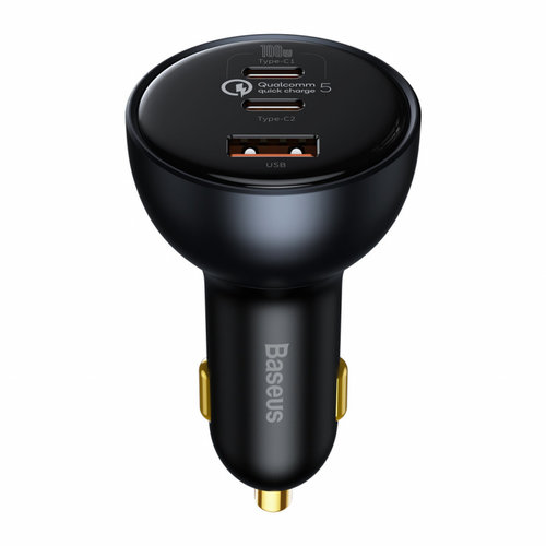 Încărcător De Mașină Rapid USB / USB Baseus Tip C 160W PPS Quick Charge 5 PD Gri (TZCCZM-0G)