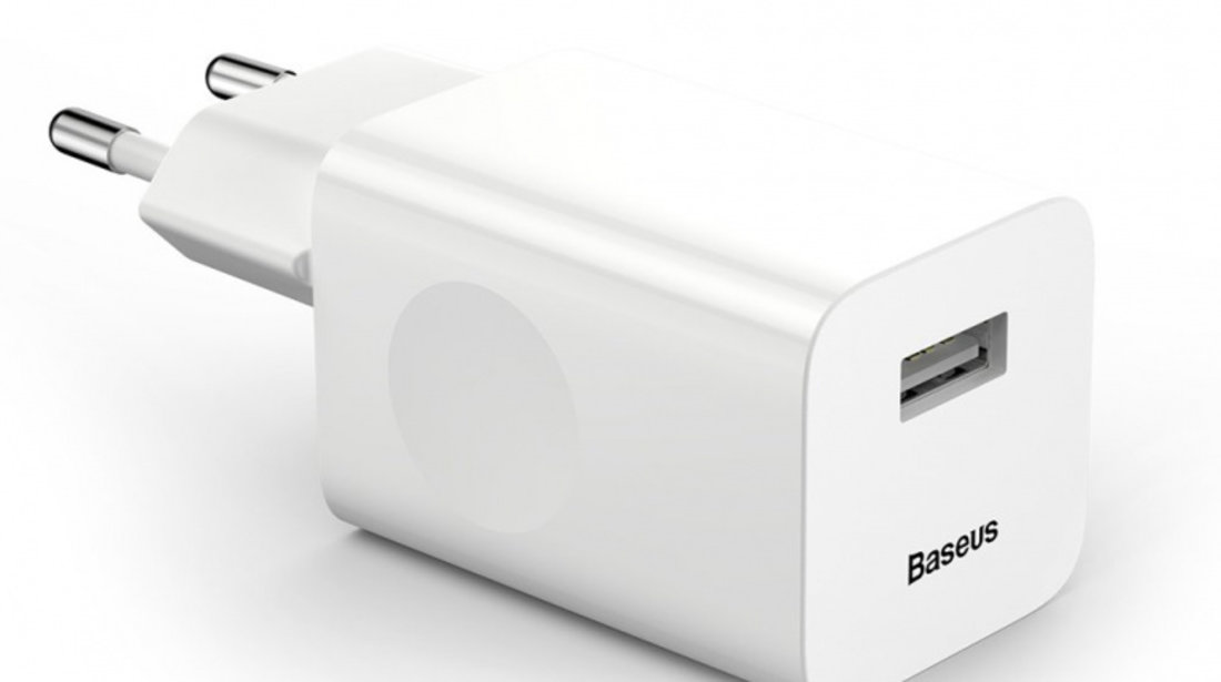 Încărcător Rapid De încărcare Baseus Adaptor încărcător De Călătorie Încărcător De Perete USB Quick Charge 3.0 QC 3.0 Biały White (CCALL-BX02)