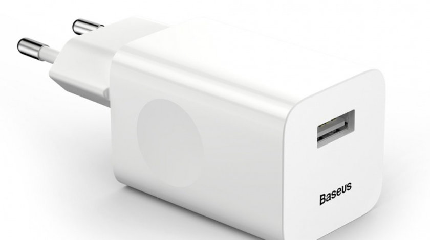 Încărcător Rapid De încărcare Baseus Adaptor încărcător De Călătorie Încărcător De Perete USB Quick Charge 3.0 QC 3.0 Biały White (CCALL-BX02)