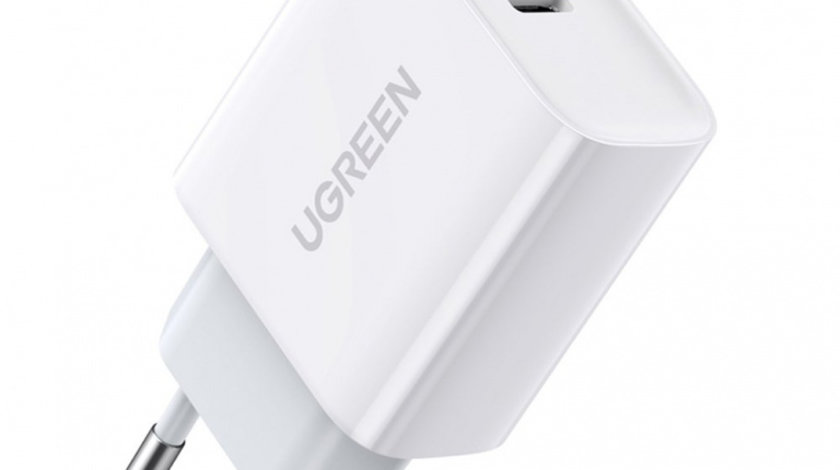 Încărcător USB Ugreen Power Delivery 3.0 Quick Charge 4.0+ 20W 3A Alb (60450) 60450-UGREEN