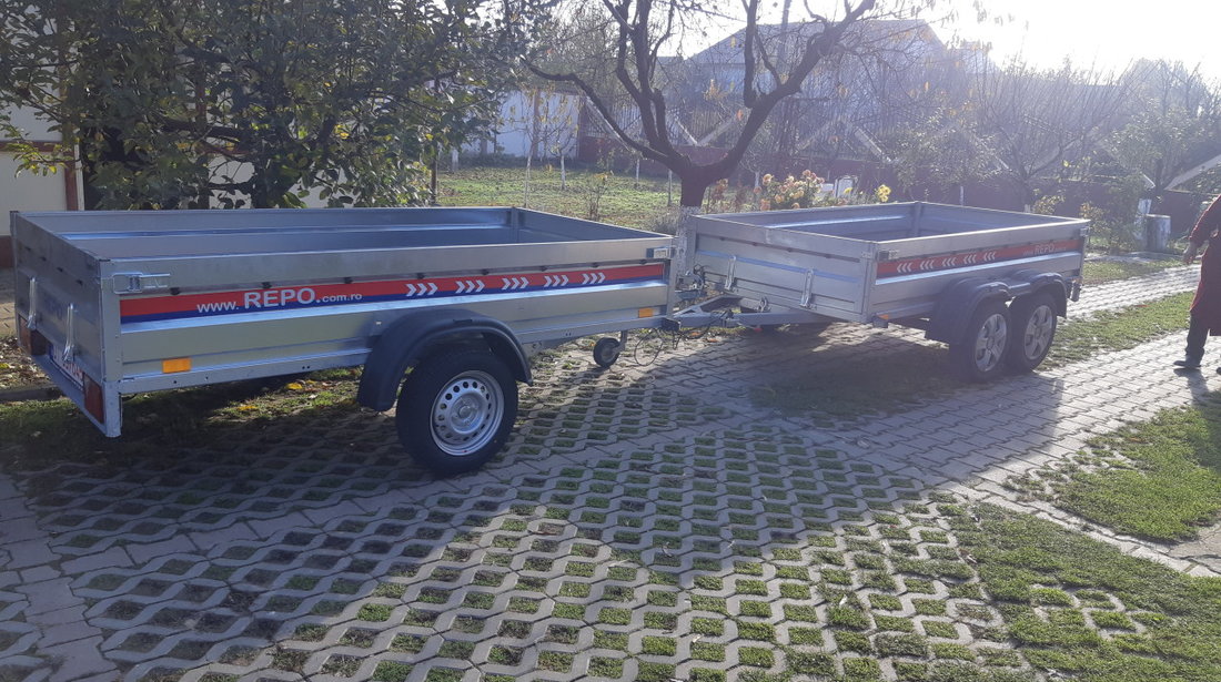 Închiriez/ inchiriere remorca auto usoara 750 kg transport ATV marfa 260cm x 135 cm