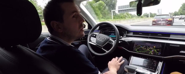 Nemtii de la Audi au scos pe strazi noul A8. L-au lasat sa se conduca de unul singur si au filmat TOTUL