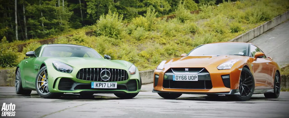 Nemtii vor sa arate ca sunt mai tari ca japonezii. Test comparativ intre Mercedes AMG GT R si Nissan GT-R