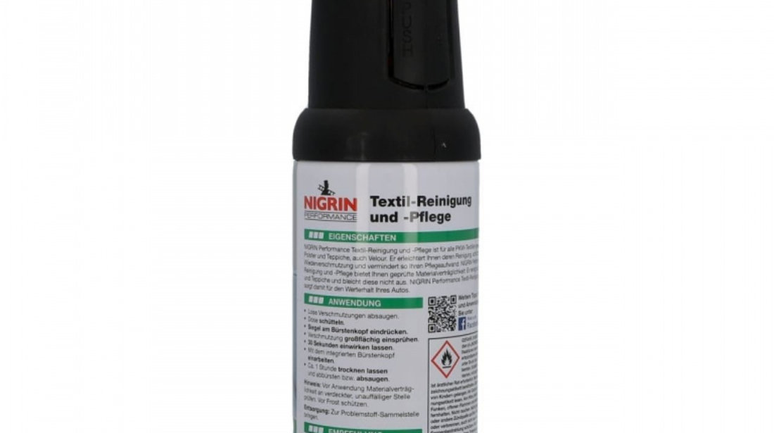 Nigrin Spray Curatat Tapiterie Cu Perie 400ML 74595