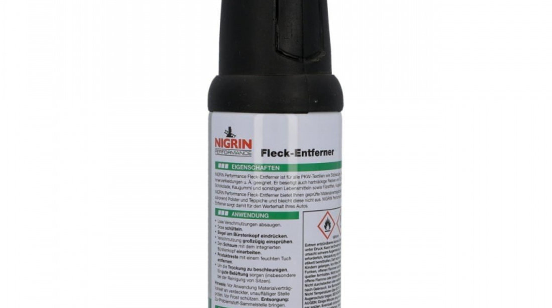 Nigrin Spray Spuma Cu Perie Pentru Curatare Tapiterie 300ML 74598