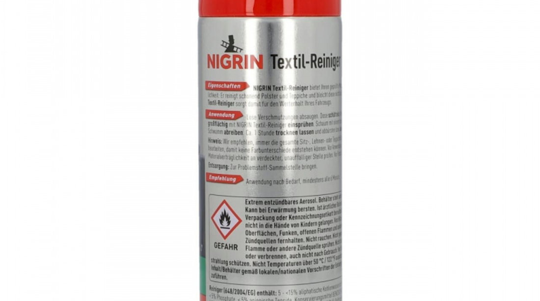 Nigrin Spray Spuma Curatat Tapiteria Textil-Reiniger 300ML 72981