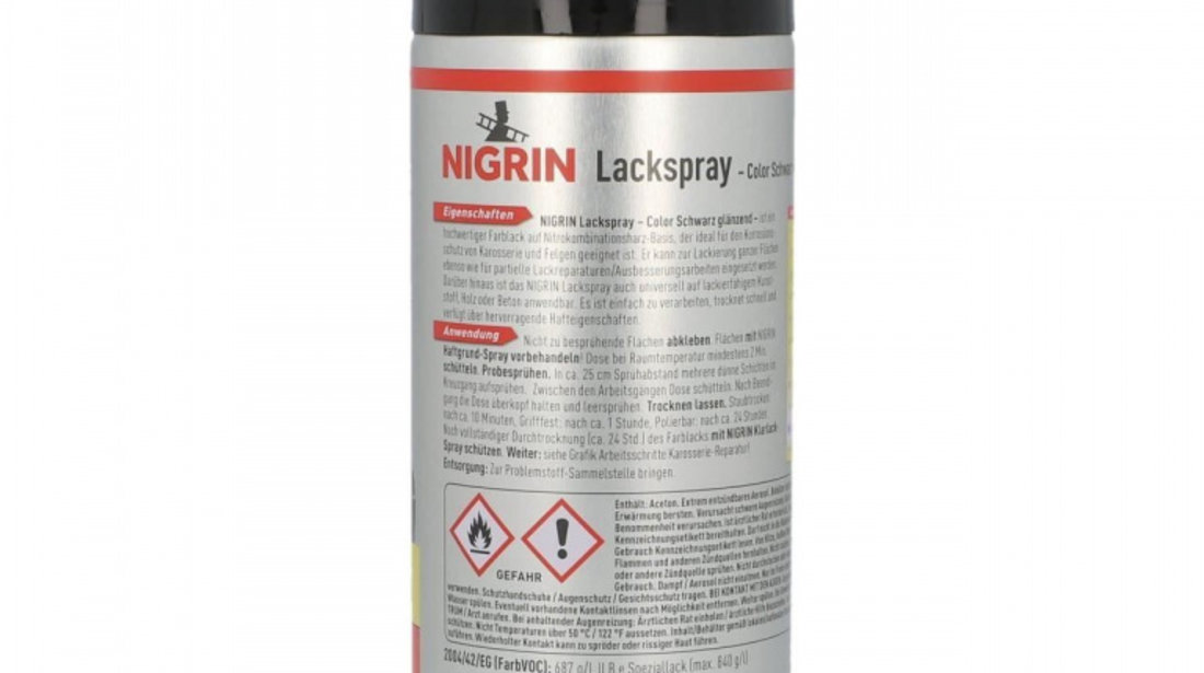 Nigrin Spray Vopsea Negru Lucios 400ML 74113