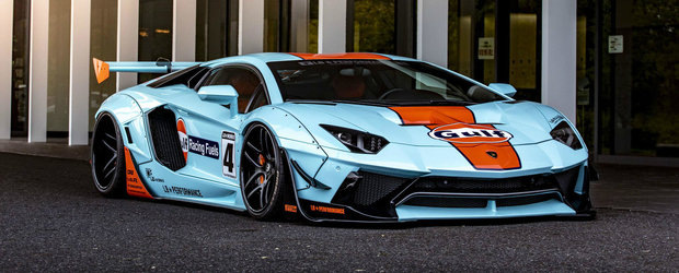 Nimeni nu se astepta sa vada legendara grafica Gulf pe un Aventador. Dar arata pur si simplu demential