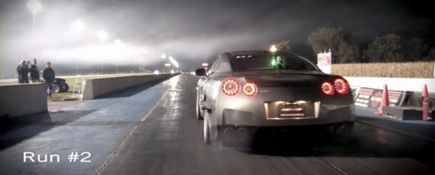 Nissan GT-R by AMS Performance in actiune - 9.33 secunde pe 402 metri!