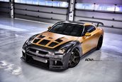 Nissan GT-R cu auriu si carbon