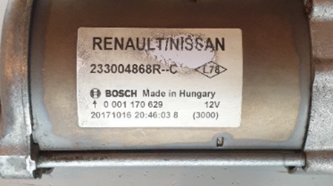 Nissan Juke electromotor 1.5 dci / euro 6 / cod 233004868 R - C / k9kF646 / an 2014-2018