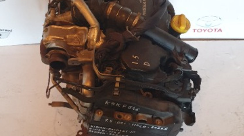 Nissan Juke motor 1.5 dci / tip K9Kf646 / 110 cp / euro 6 / an 2014 , 2015 , 2016 , 2017 , 2018