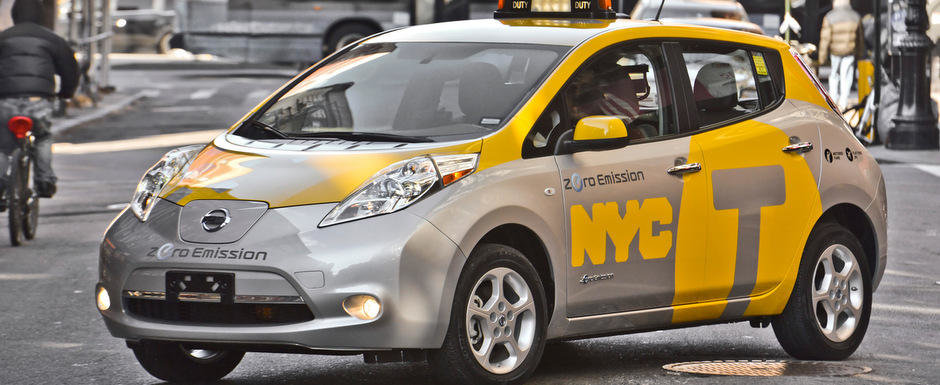 Nissan Leaf se transforma in taxi la New York