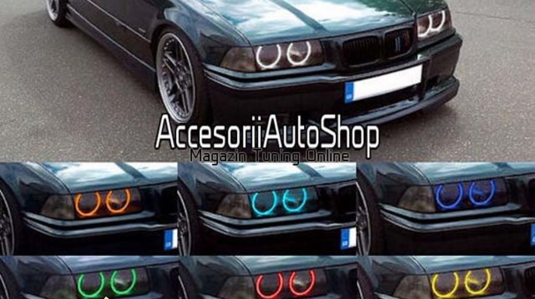 Nou Angel Eyes Multicolor setabil cu telecomanda si jocuri de lumini BMW E36 E46 E39