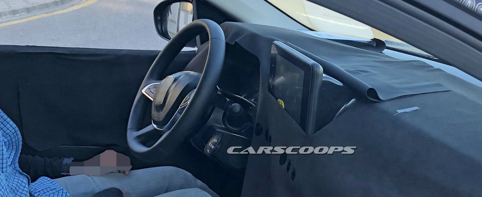 Noua Dacia Sandero Stepway, surprinsa pentru prima oara in teste. Masina romaneasca a fost fotografiata cu o tableta in bord Noua Dacia Sandero Stepway, surprinsa pentru prima oara in teste. Masina romaneasca a fost fotografiata cu o tableta in bord