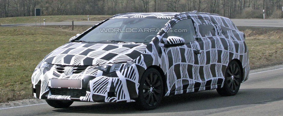 Noua Honda Civic Tourer, surprinsa in primele imagini spion Noua Honda Civic Tourer, surprinsa in primele imagini spion