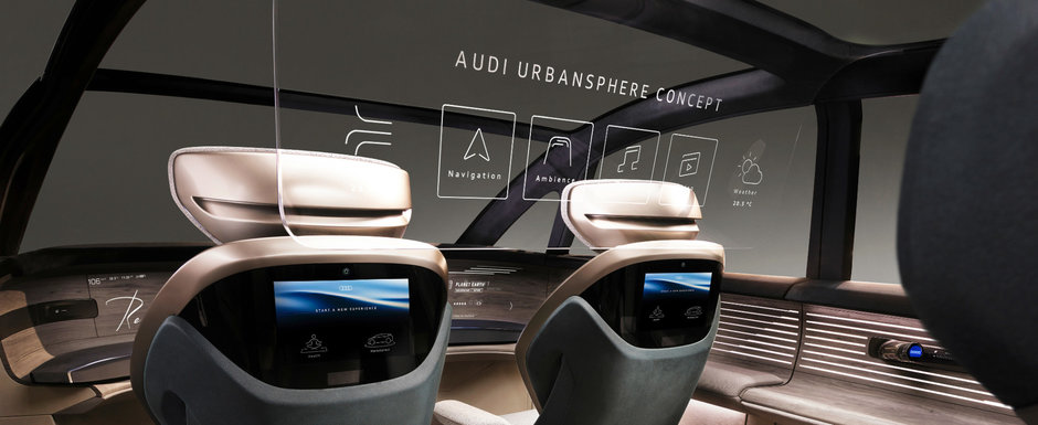 Noua masina de la Audi e nebunie curata: are un display transparent care coboara din plafon