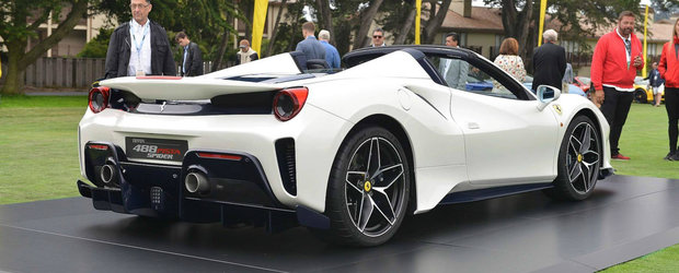 Noua masina de la Ferrari n-a avut nevoie de covor rosu. A fost una dintre vedetele Concursului de Eleganta de la Pebble Beach