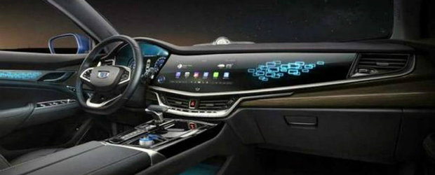 Noua masina de la Geely e senzatie la interior. Are un display de 12 inch in bord si LED-uri cat vezi cu ochii