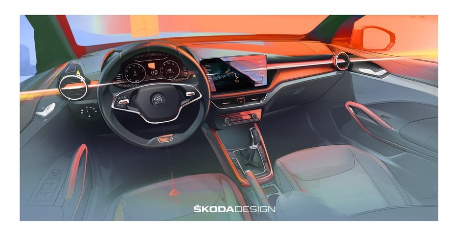 Noua Skoda Fabia - Primele schite